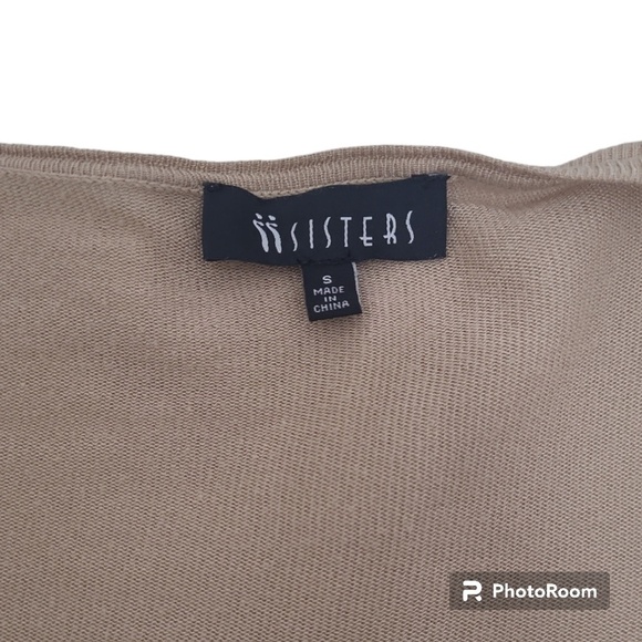 ii Sisters Color Block Striped Long Open Front Cardigan Size S - Picture 4 of 5